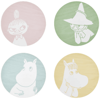 Muurla Moomin glassunderlag Ø10 cm