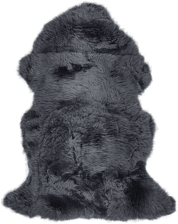 Natures Collection Saueskinn Mørk grå 80x60 cm