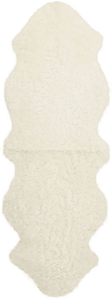 Natures Collection Saueskinn 180x60 cm - Hvit