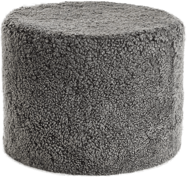 Natures Collection Rund saueskinnspuff Grå