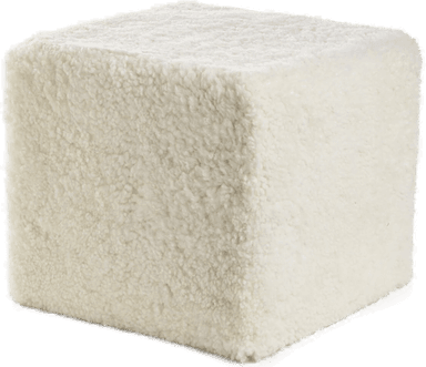 Natures Collection saueskinnspuff - Hvit