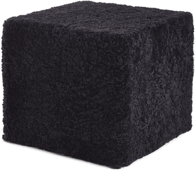 Natures Collection saueskinnspuff - Svart