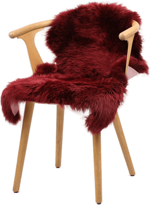 Natures Collection Saueskinn 90x60 cm - Bordeaux