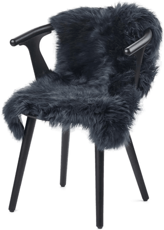 Natures Collection Saueskinn 90x60 cm - Marineblå