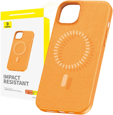 Baseus Magnetisk Deksel iPhone 15 Plus Oransje