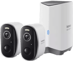 Baseus N1 2K Utendørskamera Set Hvit