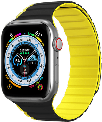 Dux Ducis Magnetisk Rem til Apple Watch Ultra/SE 41mm - Svart/Gul