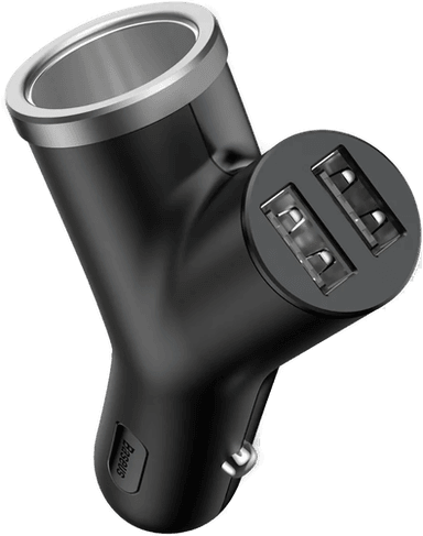 Baseus Bilstrømadapter 2x USB-A 3,4A