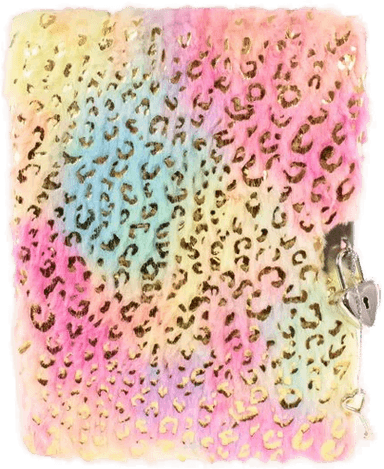 Dagbok Plysj Farger m/lås Tinka