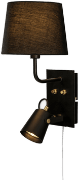 Aneta Lighting Vegglampe Metz Svart