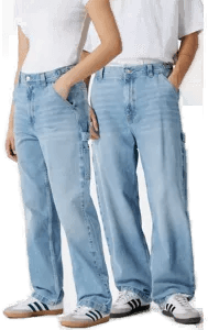 Yoke Twill Work jeans Blå S