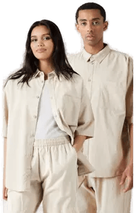 Sweet Sktbs Big linblend skjorte Beige XS