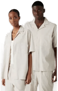 Yoke Kortermet linskjorte Hvit L