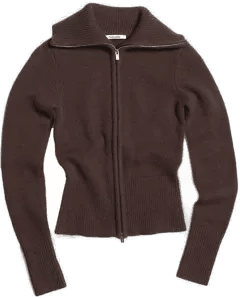 Holzweiler Line Wool Cardigan Brun S