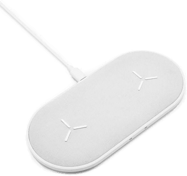 Linocell Dobbel trådløs hurtiglader 15 W