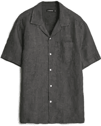 J.Lindeberg Elio Linen Shirt Black