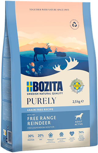 Purely Dog Adult Active Grain Free Reinsdyr 2,5 kg