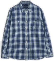 Nudie Jeans Julian Checked Shirt Indigo