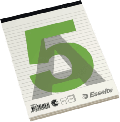 Esselte Linjert Toppbundet Blokk A5 100 ark