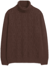 Oscar Jacobson Heavy Knitted Polo Golden Brown