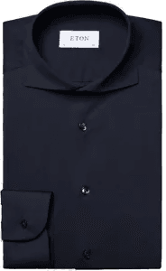 Eton Navy Four-Way Stretch Shirt 44