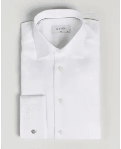 Eton Slim Fit Twill Skjorte Hvit