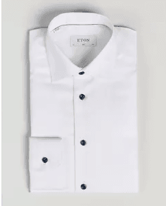 Eton Slim Fit Twill Shirt White
