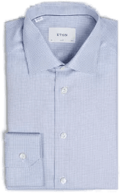 Eton Slim Fit Shirt Mid Blue