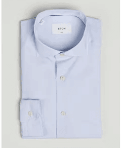 Eton Breeze Poplin Skjorte Lyseblå