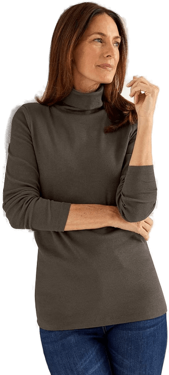 Cellbes Of Sweden Ribbet polohals i økologisk bomull