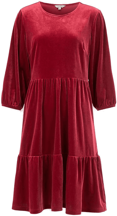 Fløyelkjole med volanger Cellbes Of Sweden