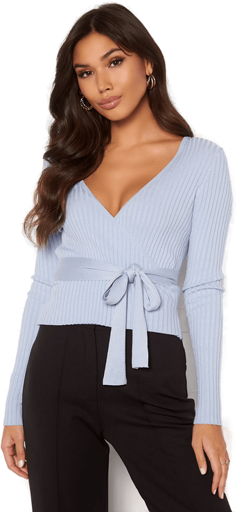 Bubbleroom Enea knitted wrap top
