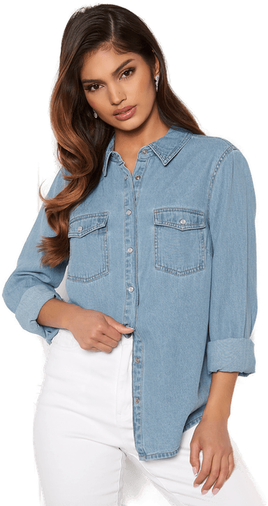 Happy Holly Beatrice denim shirt