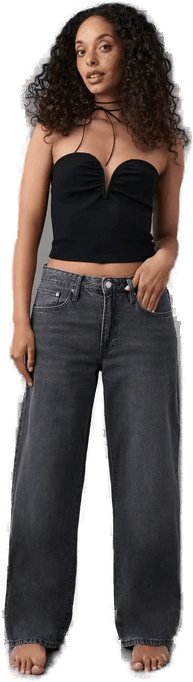 Gina Tricot Baggy jeans Grå