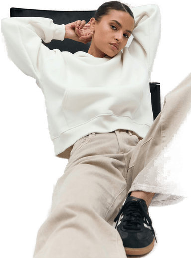 Gina Tricot Iconic hoodie Hvit