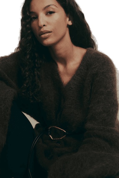 Gina Tricot Alpaca blend cardigan Brun