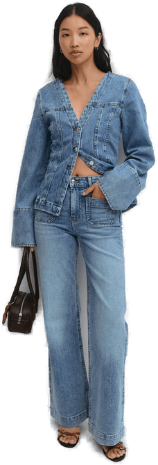 Gina Tricot Front pocket flare jeans