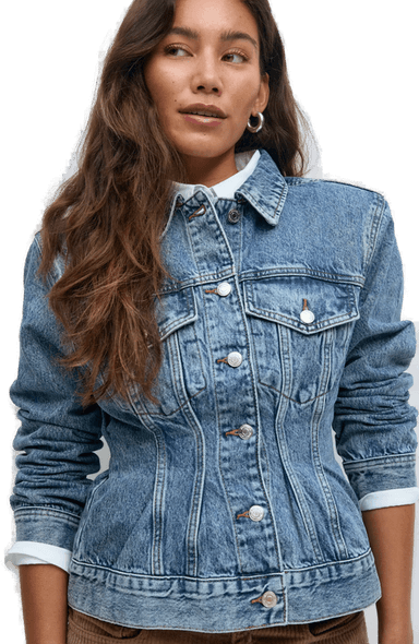 Gina Tricot Shaped denim jacket Blå