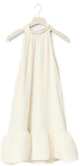 Gina Tricot Mini frill dress Hvit