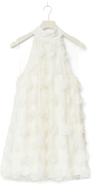 Gina Tricot Wide Halterneck Mini Dress Hvit