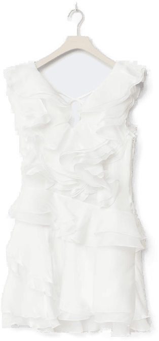 Gina Tricot Frill mini dress Hvit