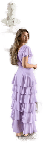 Gina Tricot Frill maxi dress Lilla