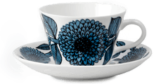 Gustavsbergs Porslinsfabrik Blå Aster Kaffekopp med fat