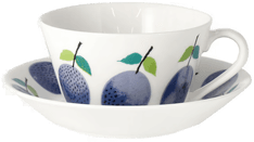 Gustavsbergs Porslinsfabrik Prunus tekopp med fat