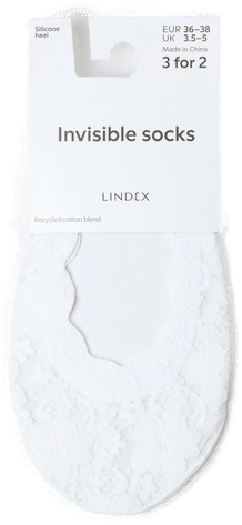 Lindex usynlige sokker med blonder