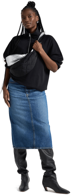 Lindex midi skjørt denim