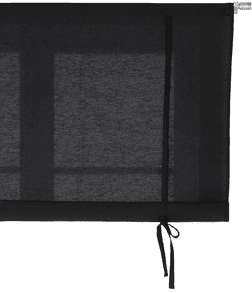 &Home Roll up-gardin halvpanama Svart