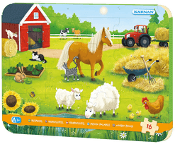 Rammepuslespill På Bondegården 16 brikker, Egmont Kärnan