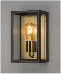 Konstsmide Carpi vegg E27 svart/messing