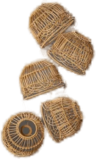 Konstsmide Stor lampeskjerm, naturfarget rotting